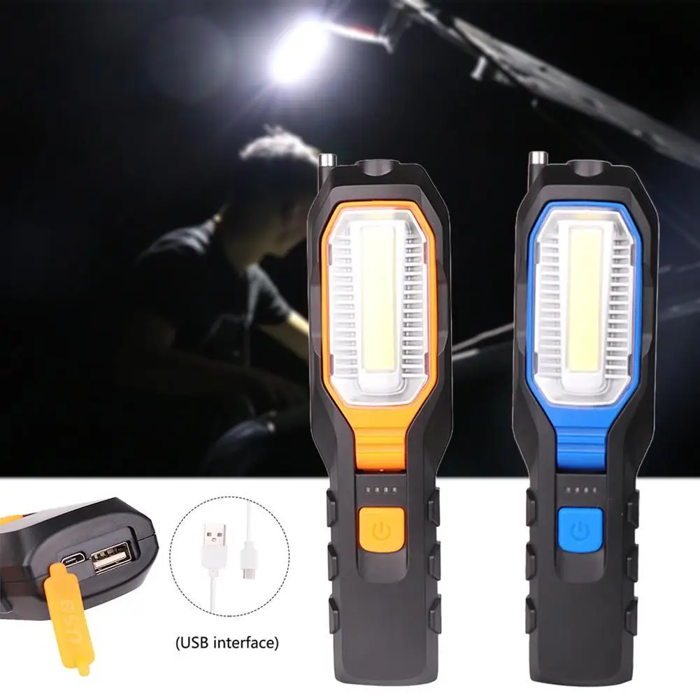 Новый 800LM LED + COB Встроенный аккумулятор 4 режима микро USB фонарик высокого качества