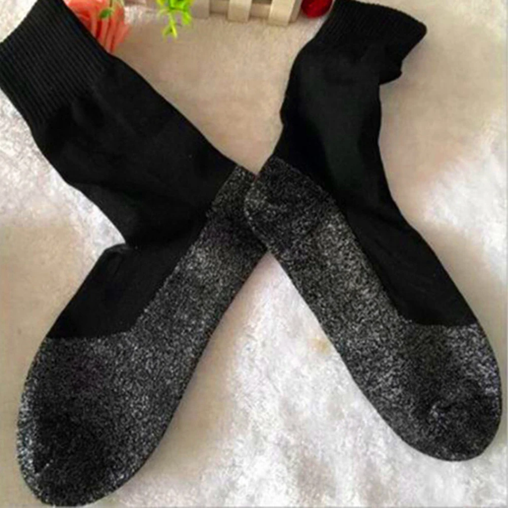 1 пара Длинные теплые носки с алюминиевым покрытием из термоволокна Размеры 35