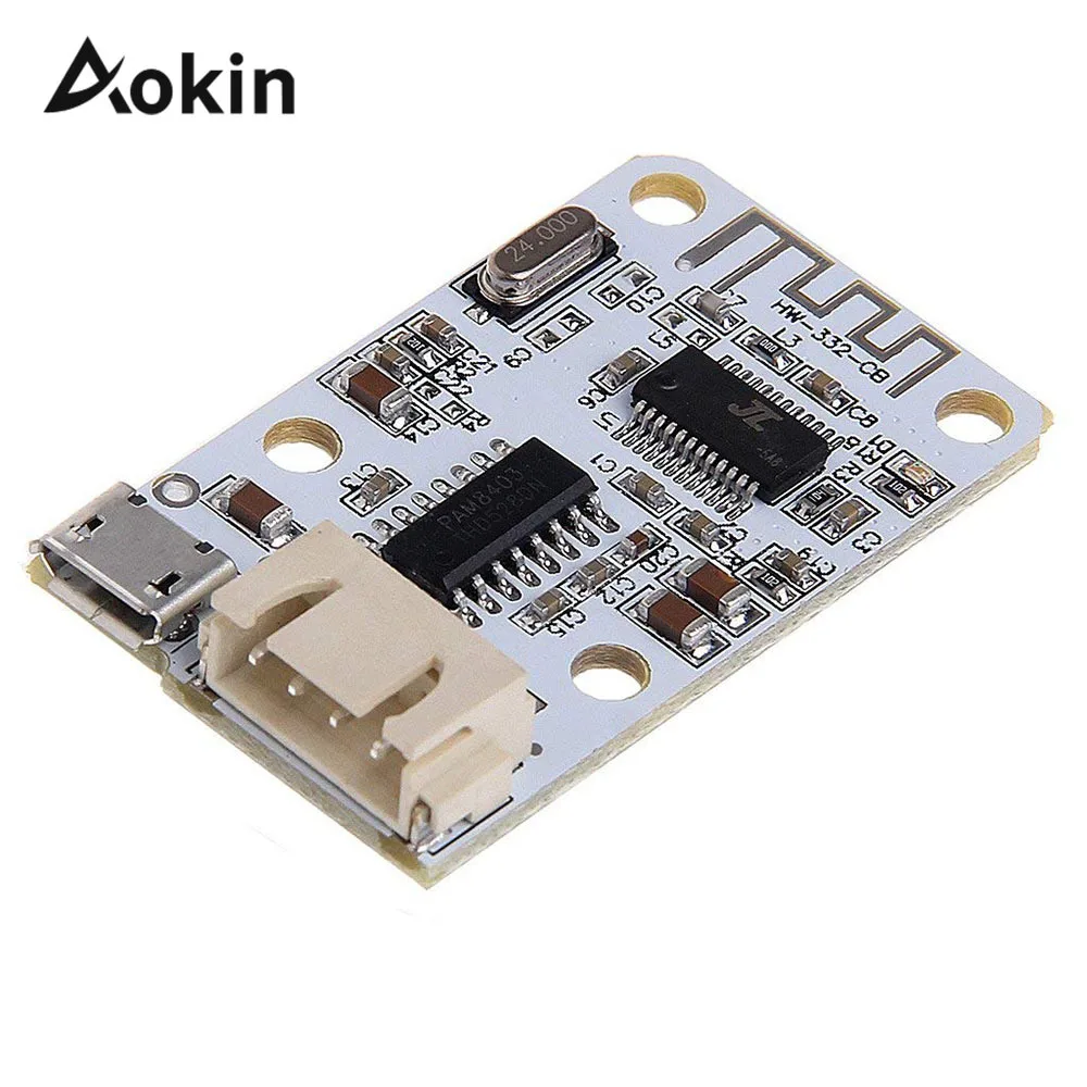 3 Вт * 2 DC 5V Micro USB Мощность + Bluetooth 4 0 аудио приемник доска Беспроводной цифровой мини