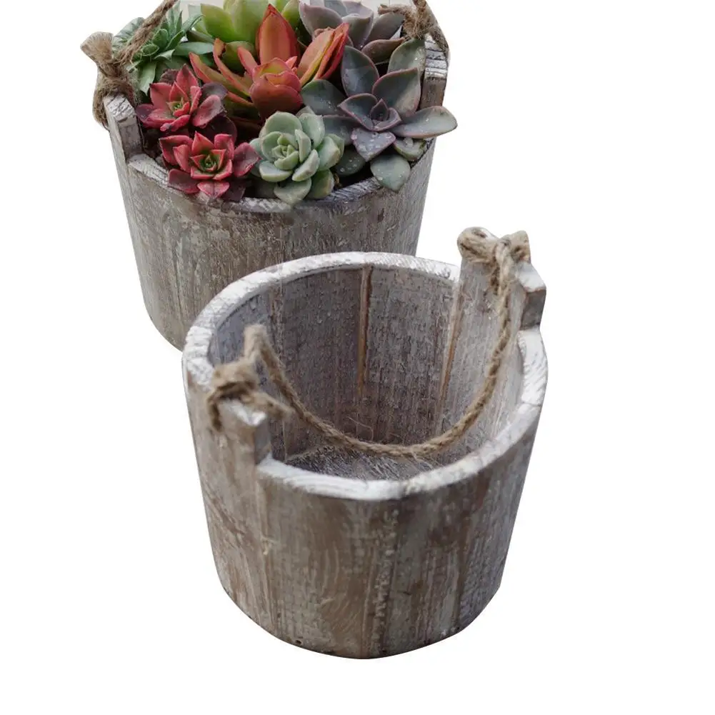 Деревянные мясистые цветочный горшок посадка на балконе цветок консервант