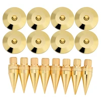 new 8 pairs 6 x 36mm copper speaker spike isolation stand base pad feet mat speaker isolation speaker isolation pads