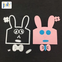 julyarts big rabbit stamp and die sets cutting embossing cutter paper for diy scrapbooking cutting decoration silver craft dies