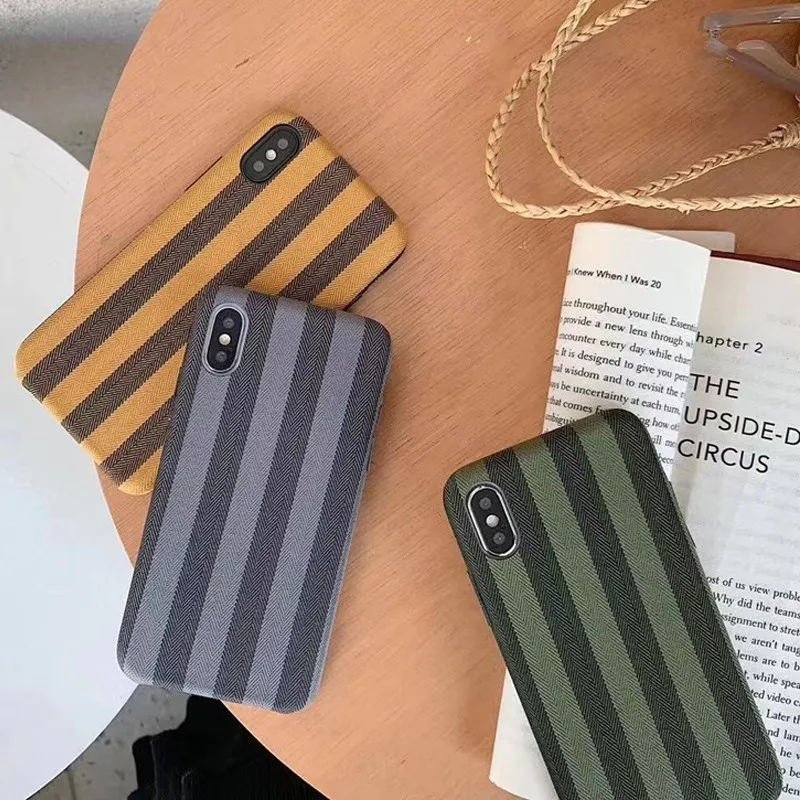 Тканевый чехол для iphone 6 6s 7 8 Plus чехлы мягкая силиконовая ткань текстиль X XS Max XR