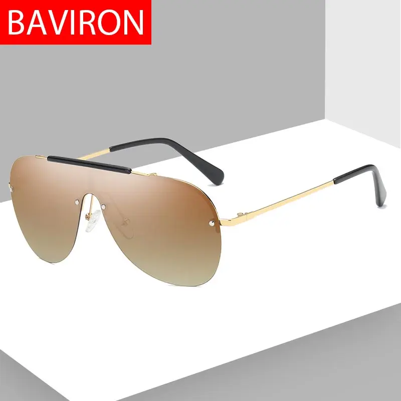 BAVIRON поляризированне без оправы мужские солнцезащитные очки Защита от