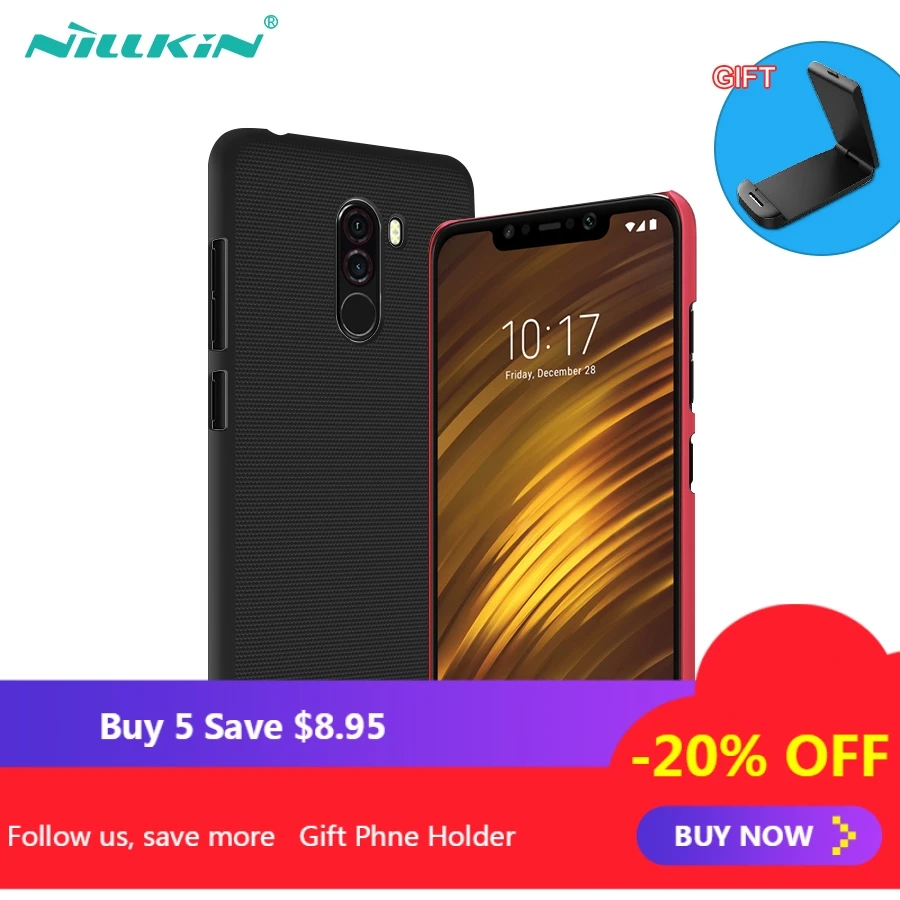 Чехол NILLKIN для xiaomi pocophone f1 Матовый Жесткий чехол накладка из поликарбоната 6 18