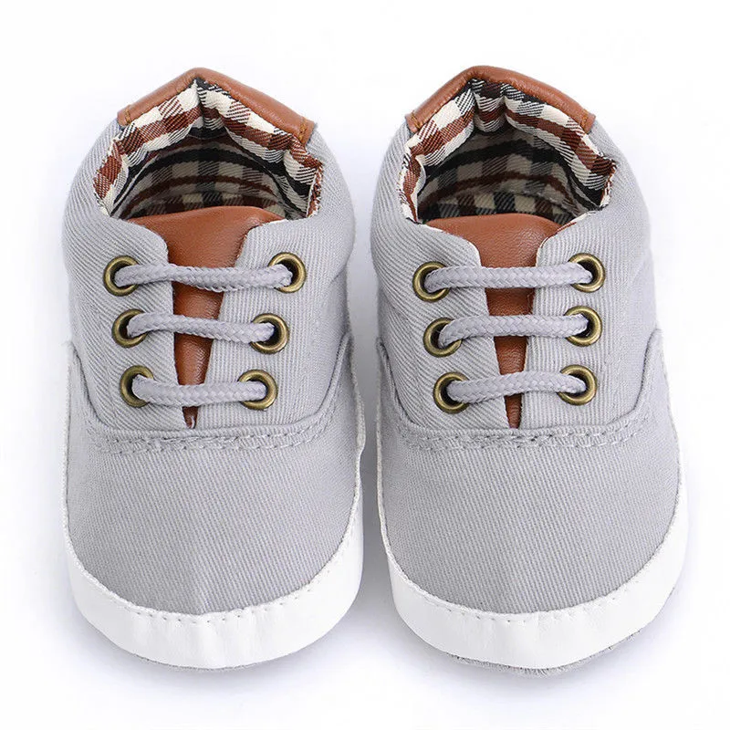 New Spring Autumn Baby Soft Sole Canvas Walking Shoes First Walkers Infant Children Boy Moccasin Sneakers 0-18 Months |