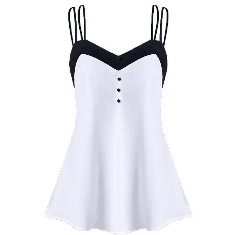 2019 Suit-dress Sexy Both Shoulders Camisole Button Dotted Skater Dress Women Summer Woman Oodji Fashion Female Sleeveless Hot | Женская