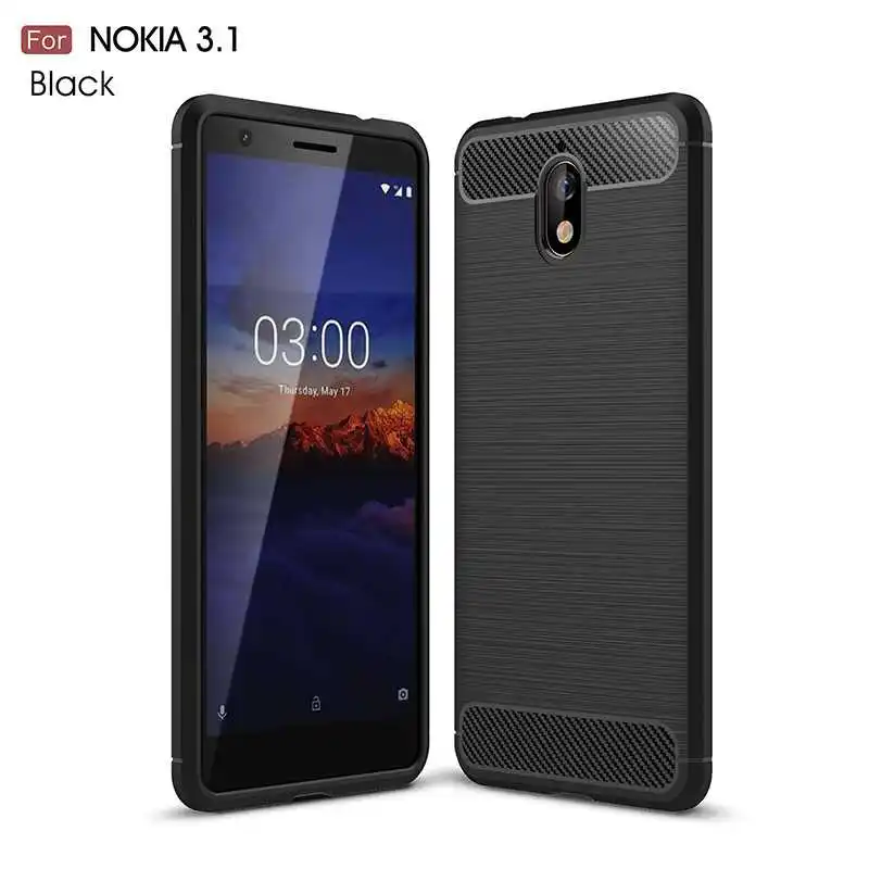 Mokoemi Fashion Shock Proof Soft Silicone 5.2&quotFor Nokia 3.1 Case For cell Phone Cover |