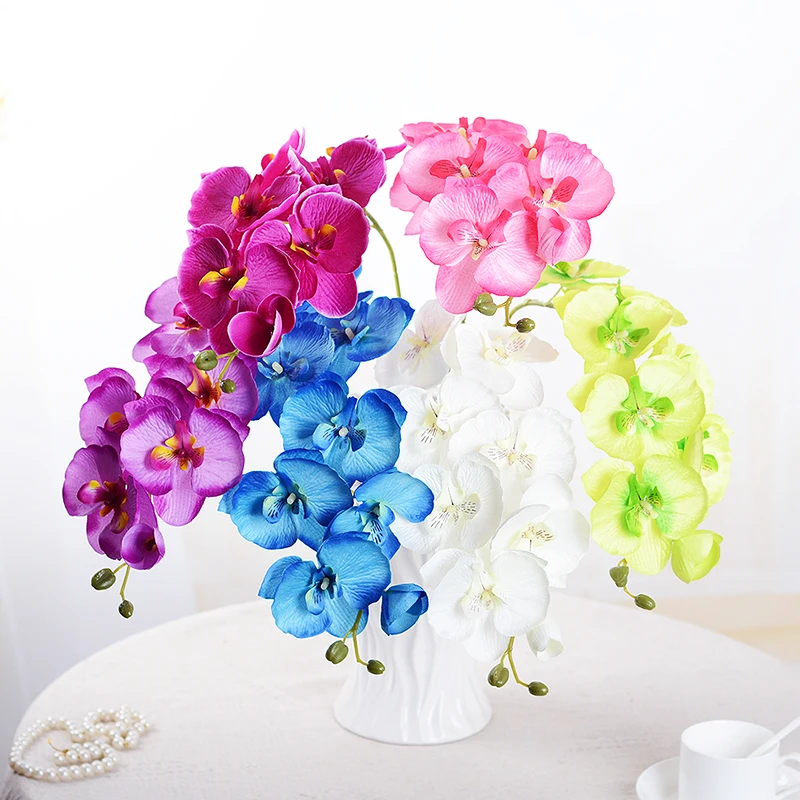 

8 small phalaenopsis Artificial flower 1 piece Interior decoration Simulation single branch Plastic fake flower