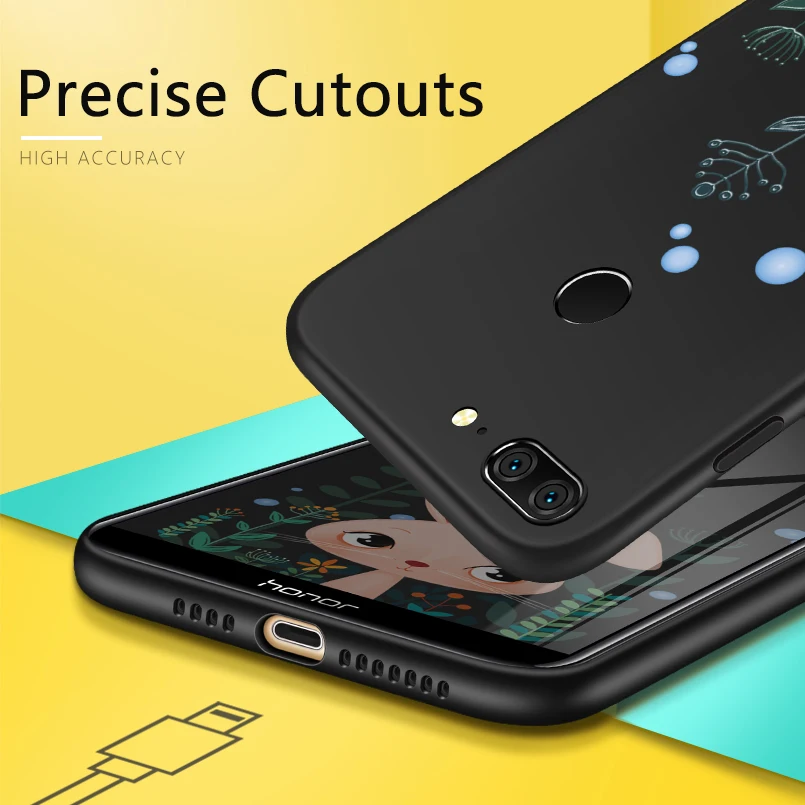 Силиконовый чехол-крышка для Huawei Honor 8 x милый мультфильм мягкий TPU чехол Capa 9 10 Lite 8x