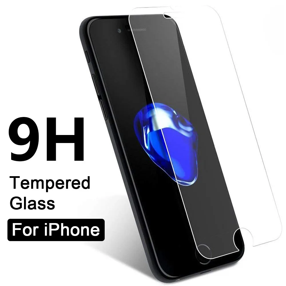 3 шт закаленное стекло для iPhone X XR XS Max защита экрана Защитное 5S 6 6S 7 8 Plus Защитная