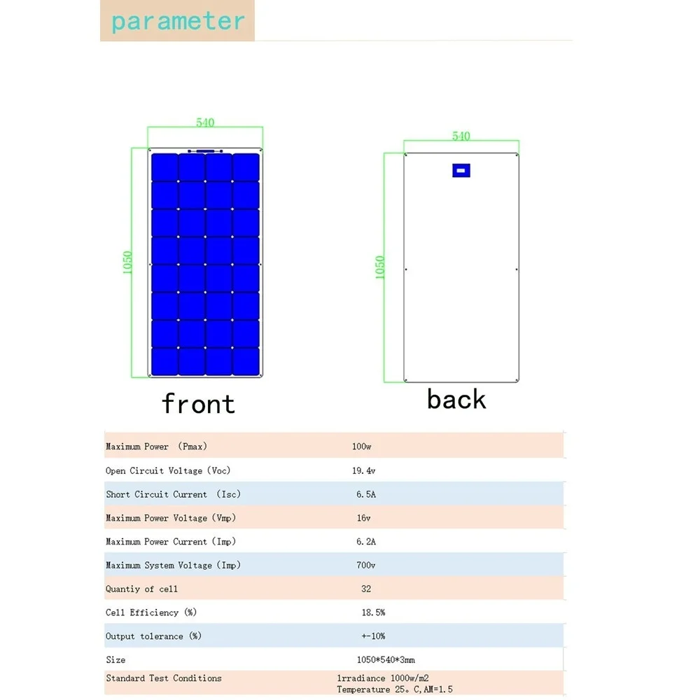 100w подойдет как для повседневной носки так Solpanel модуля солнечная панель semi flexible10A