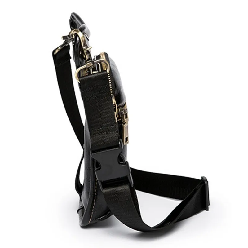 Водонепроницаемая кожаная сумка для ног мужчин поясная с ремнем на бедрах
