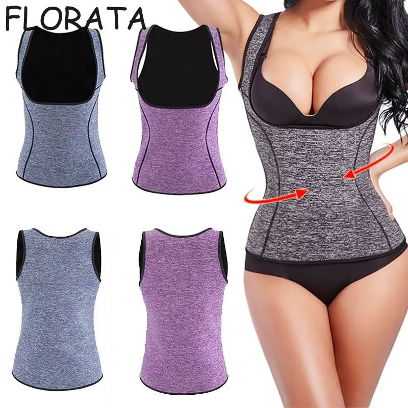 

Neoprene Waist Trainer Vest Slimming Push Up Tummy Body Shaper Weight Loss Sauna Sweat Shapewear Corset Tops for Women