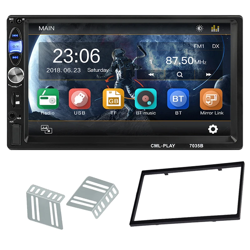 2din сенсорный экран для Android Зеркало Ссылка автомобиля Радио Bluetooth MP5 плеер