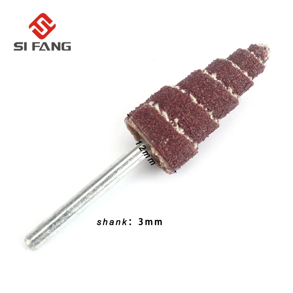 

SI FANG 10/30/50Pcs Sandpaper wheel 80# Conical Flap Wheels Grinding Head 6mm Shank Diameter for Rotary Tool Abrasive Tools