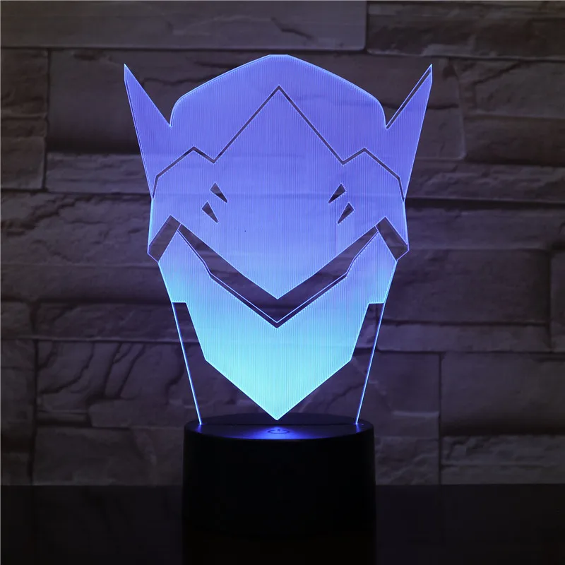 FPS игра OW Overwatch Shimada Genji маска USB 3D светодиодный ночник для мальчиков детей детские