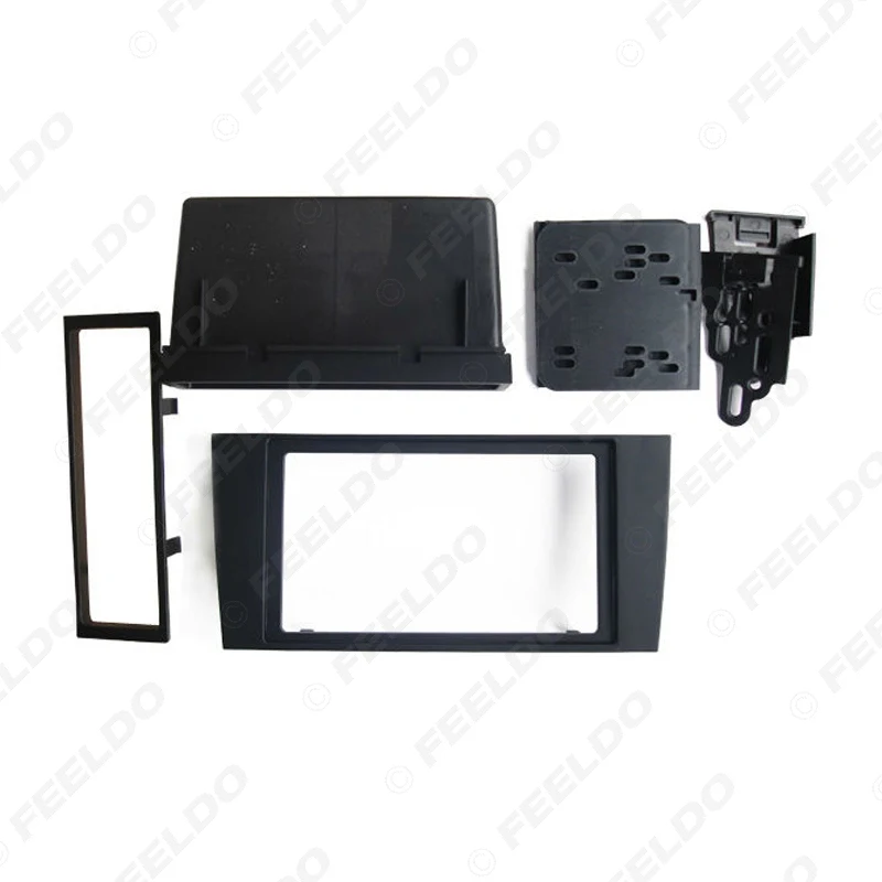 LEEWA 2Din Car Stero CD/DVD Радио Рамка фасция для Audi A4 2000-2004 приборная панель Лицевая ободок