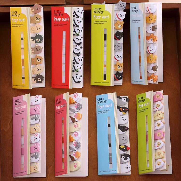 

1pc Cartoon New Mini Cute Animals Panda Cat Memo Pad Sticky Notes Memo Notebook Stationery School Supplies Note Paper Stickers