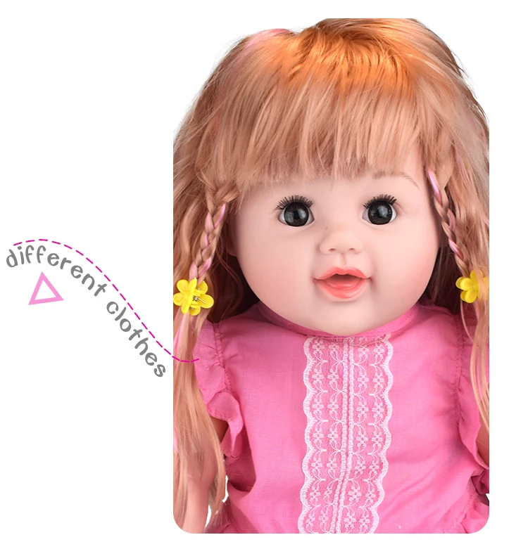 Большая! 48 см Детские vinly Dol Мода reborn boneca l реалистичные игрушки для девочек 18 9