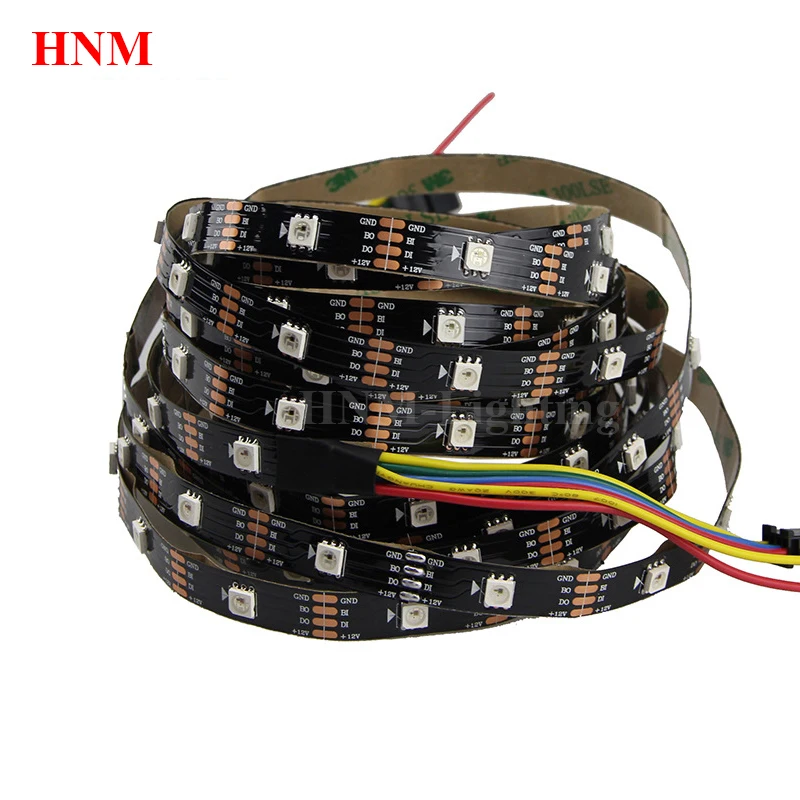 12V 5 м 30 светодиодный s/M WS2815 Цифровой пикселей RGB полосы 5050 SMD гибкие светодиодные