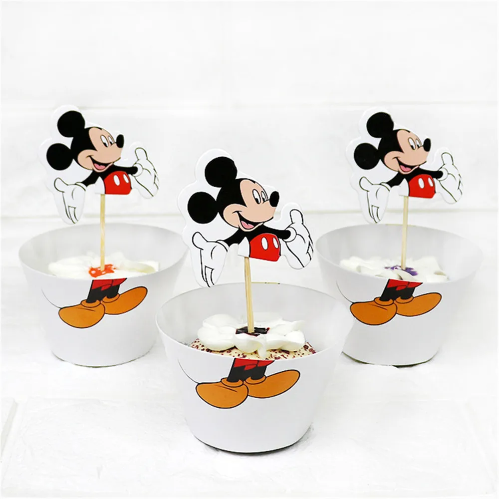 Mickey Mouse theme kids happy birthday party decoration plate cup straw napkins loot bags disposable tableware supplie | Дом и сад
