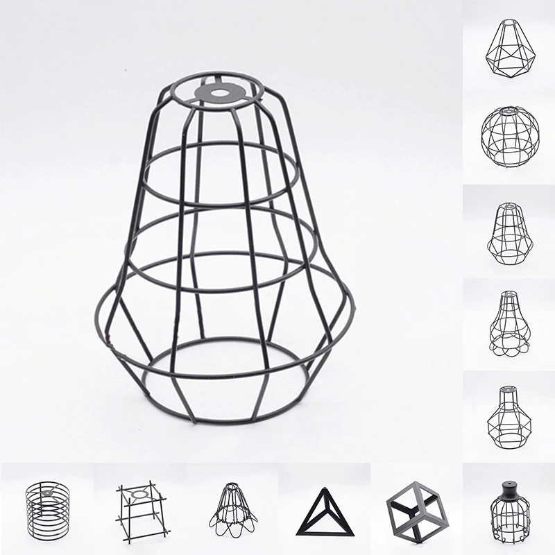 Винтажный подвесной светильник защитная проволочная клетка Потолочный абажур |
