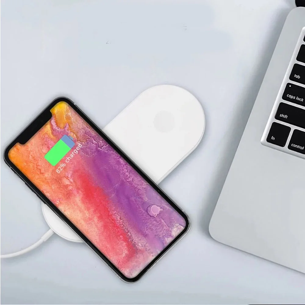 Qi Беспроводная зарядная площадка для iPhone X Xs Max XR xiaomi быстрая зарядка Born Apple Watch 1 2 3