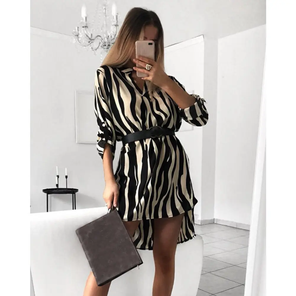 2018 женское сексуальное платье с леопардовым принтом длинным рукавом v образным