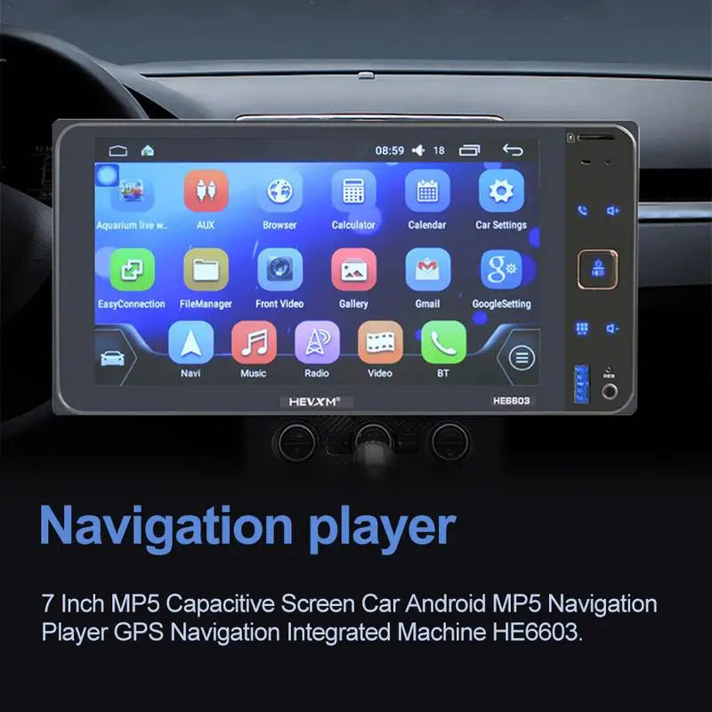 7-дюймовый MP5 емкостный Экран автомобиля Android навигации игрока gps интегрирована