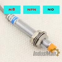 1pc lj8a3 2 zbx three wire dc npn no m8 2mm distance measuring inductive proximity switch