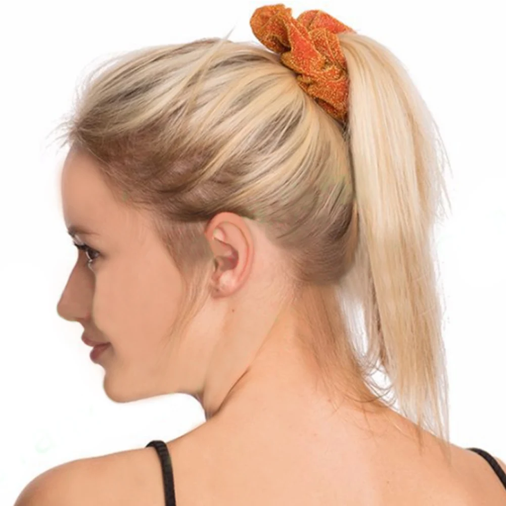 2019 женская резинка для волос блестящие металлические резинки эластичный