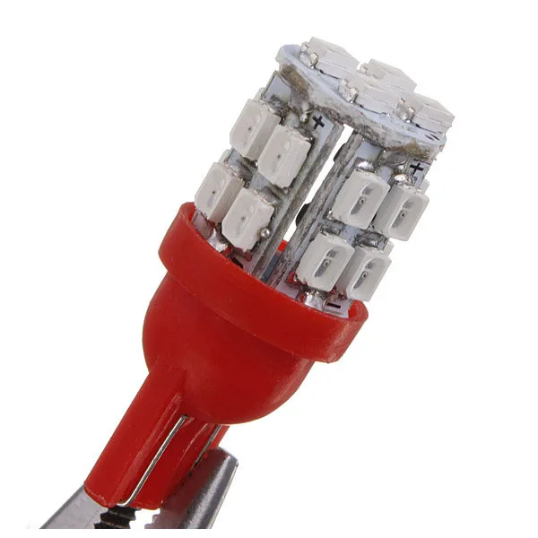 2 x T10 3528 192 194 168 501 ультра Красный 20 SMD LED клиновидная боковая интерьерная