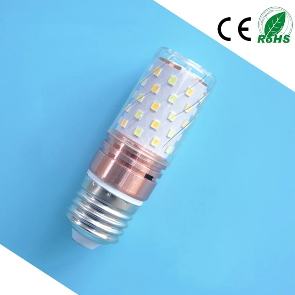 E27 светодиодный свечки 220 V E14 яркость кукурузы лампы 2835 белый/теплый свет