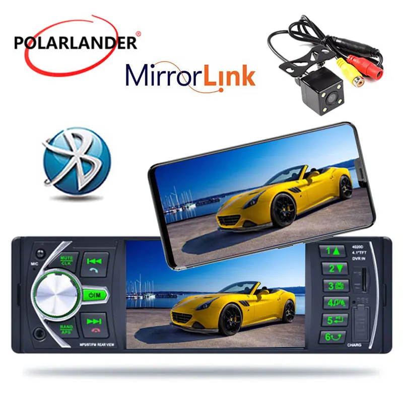 12V DVR/камера вход Зеркало Ссылка для Android телефона Automagnitol Bluetooth Радио стерео 4 1