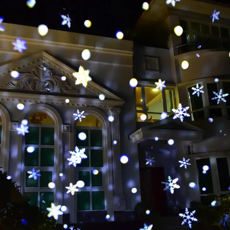 Дистанционное управление проектор свет Открытый Сад Рождество 6LED Снежинка