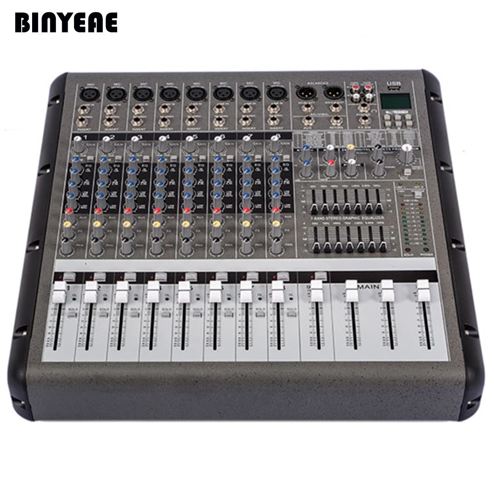 Профессиональный Мощный DJ миксер 1300 Вт RMS PMR860 8 каналов Миксер с функцией