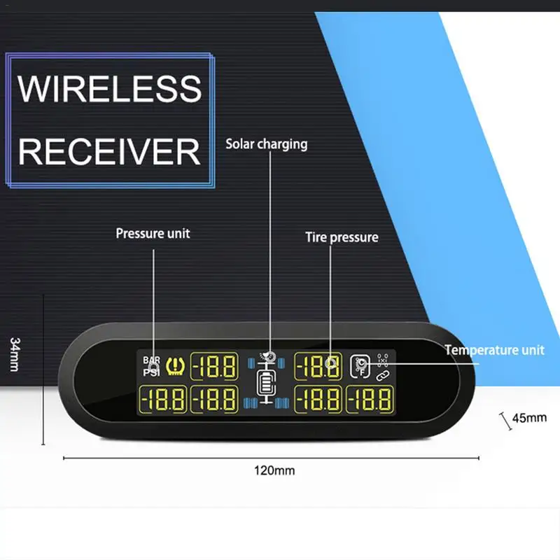 Автомобильная система контроля давления в шинах TPMS супер ЖК дисплей