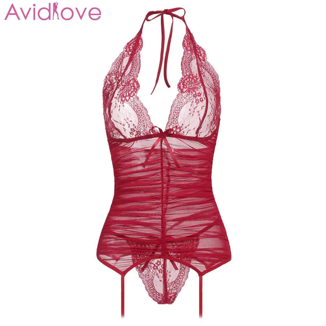 Avidlove женское сексуальное нижнее белье эротическое кружевное с вырезом на шее