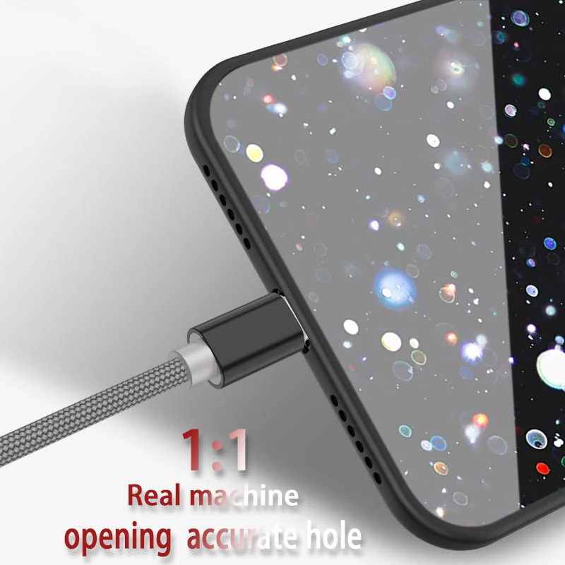 Lovebay Glass Phone Case For iPhone 6 6s 7 8 Plus X XR XS Max Fashion Dream Starry Sky Planet Full Cover |