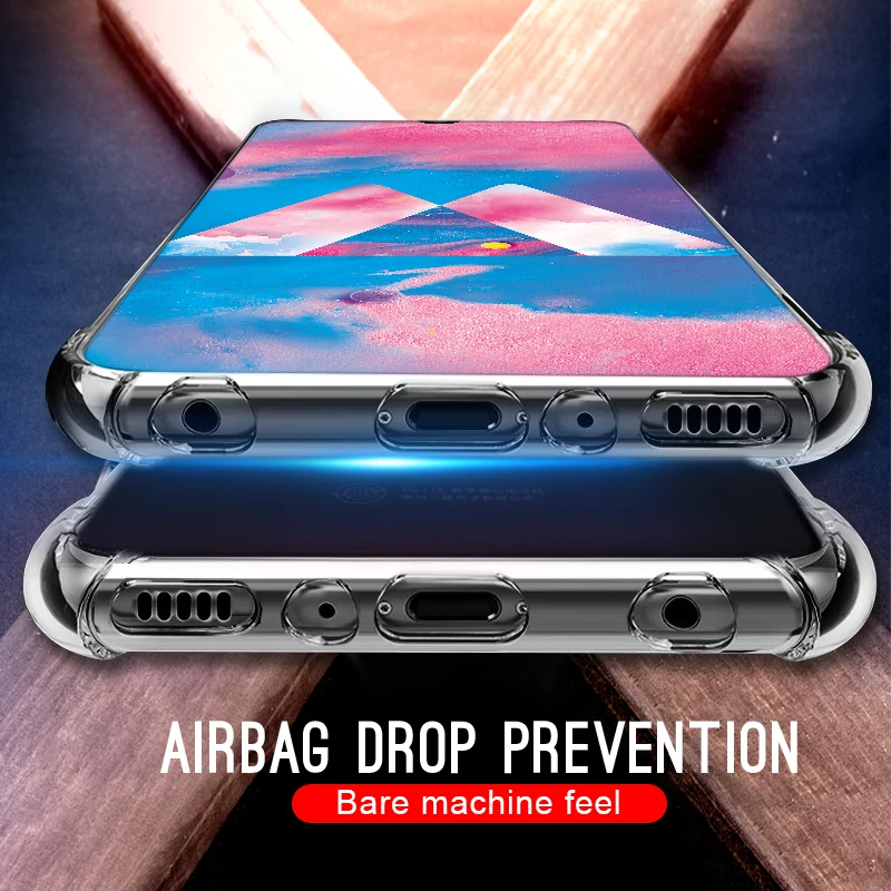 Silicone TPU Case For Samsung Galaxy A7 A9 A6 A8 Plus 2018 A50 A30 M20 M10 M30 S10E S8 A8S A9S Clear Airbag Anti-Drop Cover |