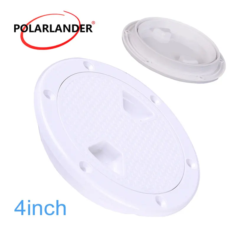 

4/6/8 Inch 1 Piece ABS Access Hatch Cover Round No Screw For Boat Yacht Marine Deck Plate White Anti-corrosive Inspection Tight