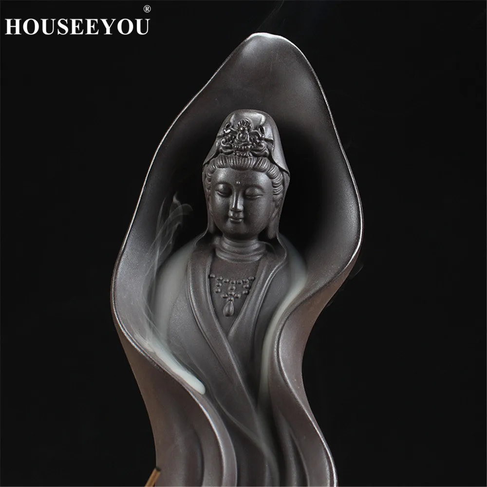 Ароматическая горелка Guanyin с фиолетовым песком керамический держатель для