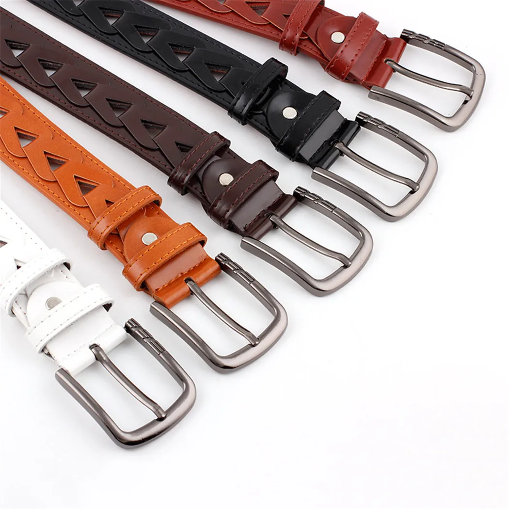 New Fashion Wide Genuine Leather Belt Women Without Drilling Luxury Hollow Out Jeans Belts Female Quality Cinturon Mujer | Аксессуары