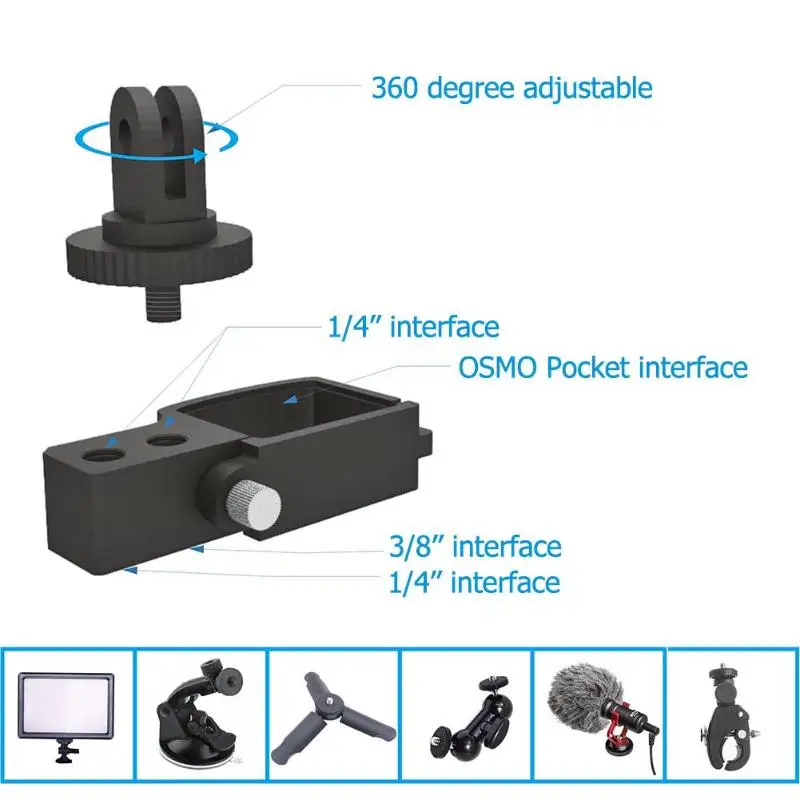 Расширение модуль расширения адаптер крепление для DJI Осмо карман Gimbal камера