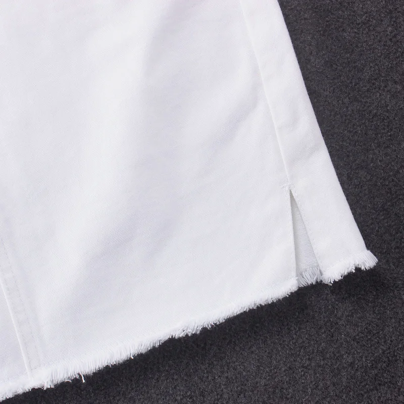 Женская белая Универсальная джинсовая юбка с бахромой облегающая мини-юбка