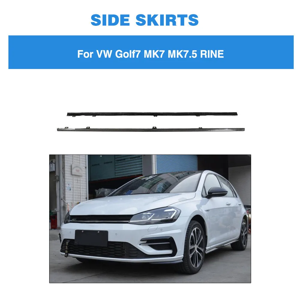 Автомобильные боковые юбки для Volksvagen Golf 7 5 R Line 2018 2019 удлинители из углеродного