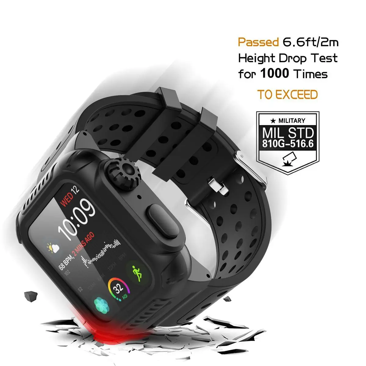 Чехол WIN iWatch чехол для Apple Watch Series 4 40 мм iWatch повседневная жизнь водонепроницаемый ударопрочный чехол для часов с ремешком для часов