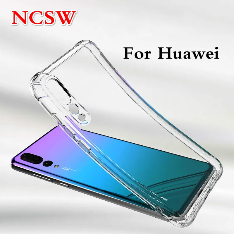Clear Anti-Knock TPU Silicone Case For Huawei Mate 20 P20 Lite Pro Nova 3i P smart P9 lite mini Y6 Y9 Y7 Honor 7X V10 6X 9Lite |