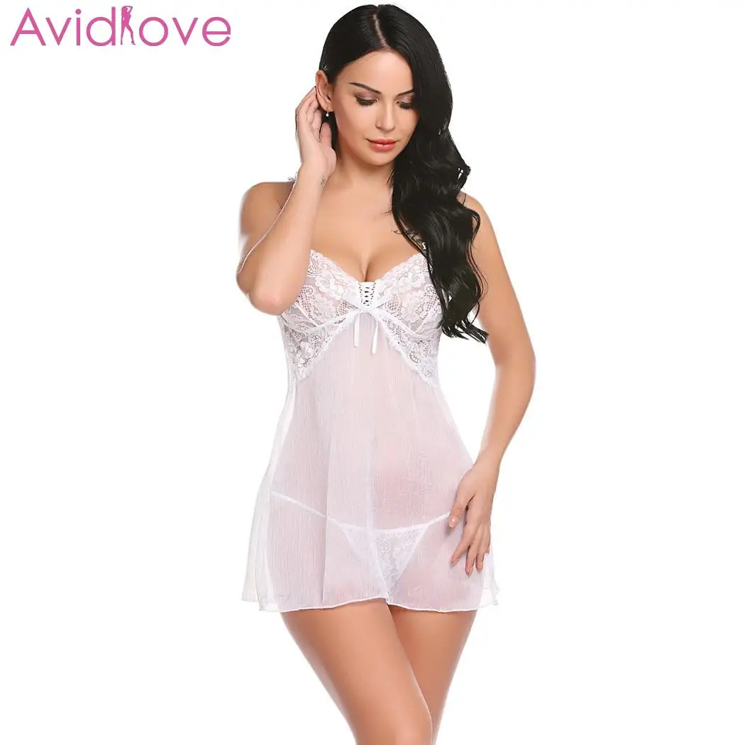 Avidlove Babydoll Сексуальное нижнее Белье для сна горячая эротическая Ночная сорочка